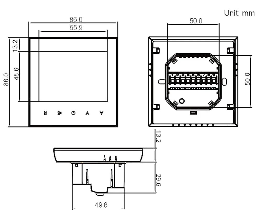 24VAC, 95-240VAC Sonic interaction NO, NC клапан wifi комнатный термостат для напольной теплой системы