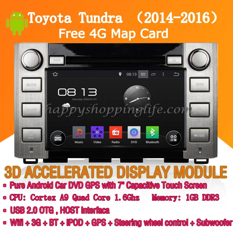 Android 7.1 Car DVD Player for Toyota Tundra 2014 2016 Autoradio Stereo