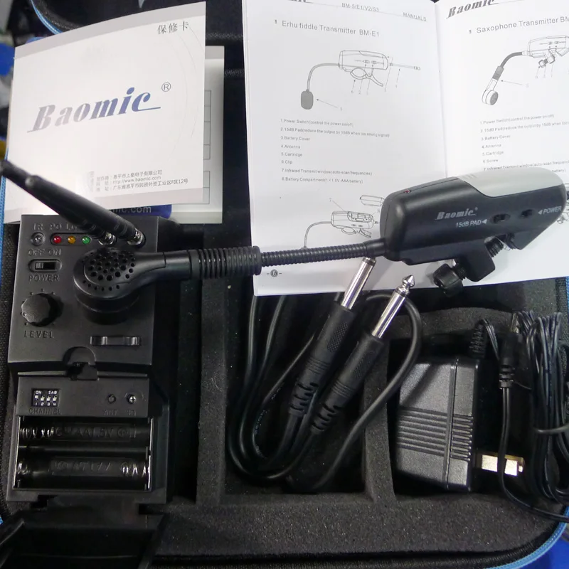 Беспроводной микрофон Baomic BM 5 V2 система Saxe|wireless instrument microphone|wireless microphoneinstrument microphone
