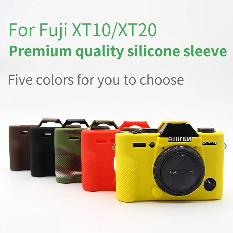 

New Hot Silicone Case For Fuji XT10 X-T10 XT20 XT-20Camera Bag Rubber Body Protective Cover Five color