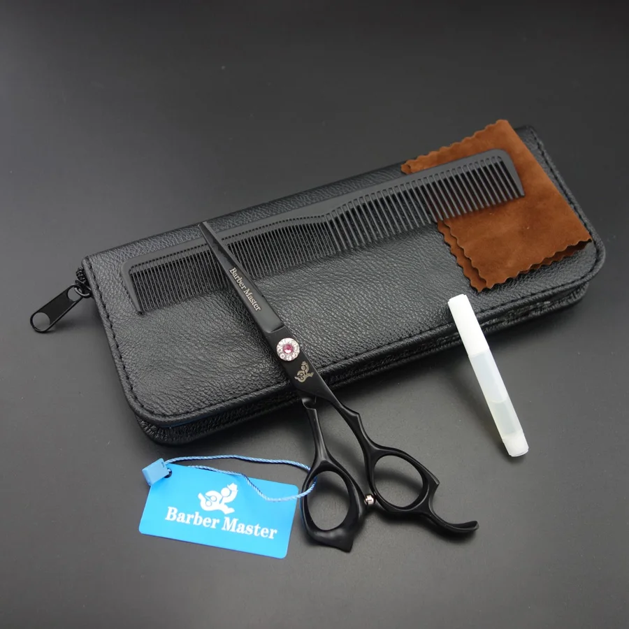

Barber Master Professional high quality Hair scissors set,5.5 inch Cutting scissors,matt black,sharp edge,S606