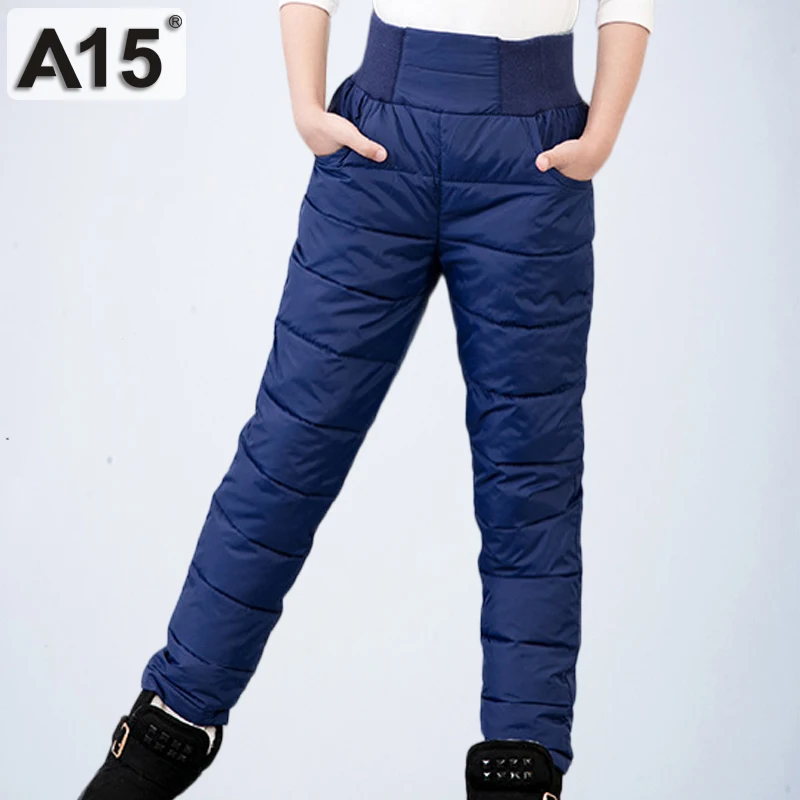 

Boys Pants Trousers Girls Pants Winter 2018 Autumn Girl Leggings Children Clothing Thick Warm Down Pants Clothes 3 4 6 8 10 Year