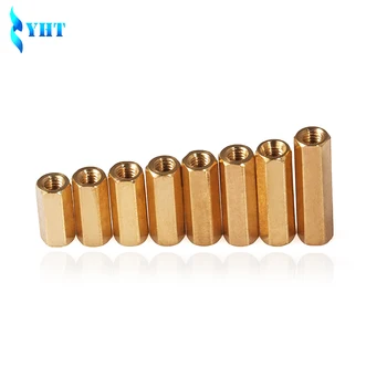 

Hollow copper pillar M3 PCB mounting posts Hexagonal pillars m3 double pass M3*(4~100) mm Flat head stud isolation column