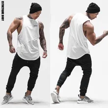 Мужской спортивный жилет для пробежек для бодибилдинга, спортивная одежда, майка для мышц, сетчатая быстросохнущая черно-белая верхняя одежда