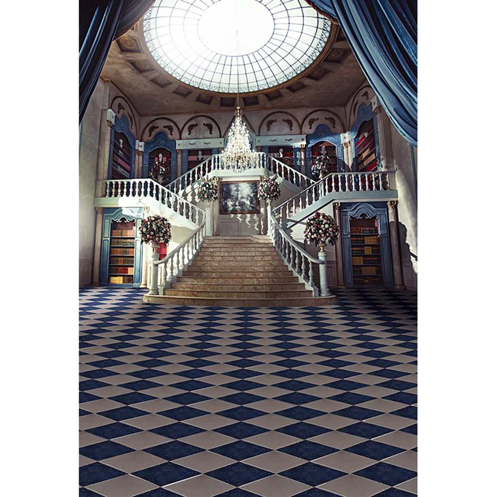 خزائن درج داخلي خلفية التصوير الأزرق الستار دائرة مشرقة ناتئة بلورات الثريا الزفاف خلفية الصورة