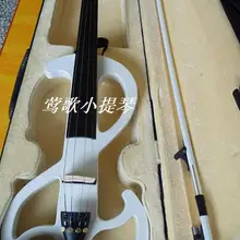 Ручной работы белая Массивная древесина электронная скрипка Лук