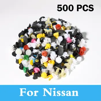 

New 500pcs Mixed Car Rivet Fastener Push Door Panel Trim For Nissan Rt Fairlady Z Moco Murano Note Figaro Fuga Leaf Micra Maxima