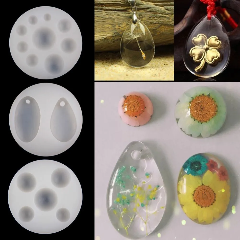 Silicone Mold hemisphere Cabochon pendant Resin Mould handmade DIY Jewelry Making epoxy resin molds | Украшения и аксессуары