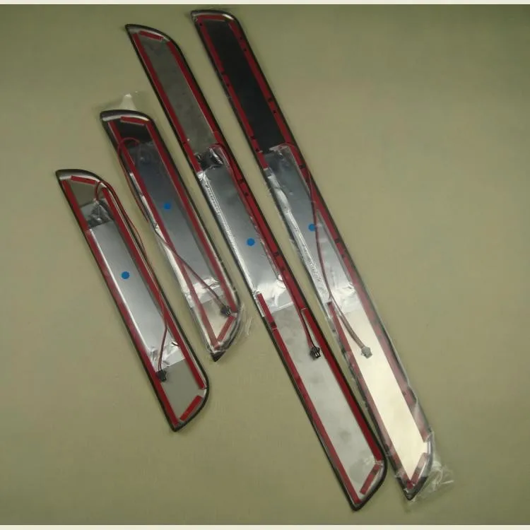  Free shipping  STAINLESS STEEL Door Sill Scuff Plate LED Blue for Mitsubishi Lancer 2003-2008 - 32371766442