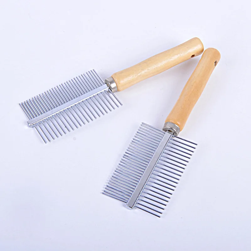 

Comb-sim007 Pet Comb With Wooden Handle Single Needle Row Free Shipping