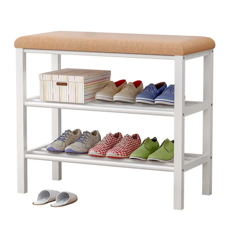 60CM Multifunction Change Shoe Bench Economic Type Shoe Rack Storage Rack Space-saving Assembly Shoe Cabinet Household Furniture