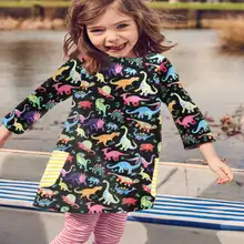 Платье для девочек с аппликацией в виде животных; платье принцессы с длинными рукавами; Детский костюм; Robe Fille; Детские праздничные платья; одежда для маленьких девочек