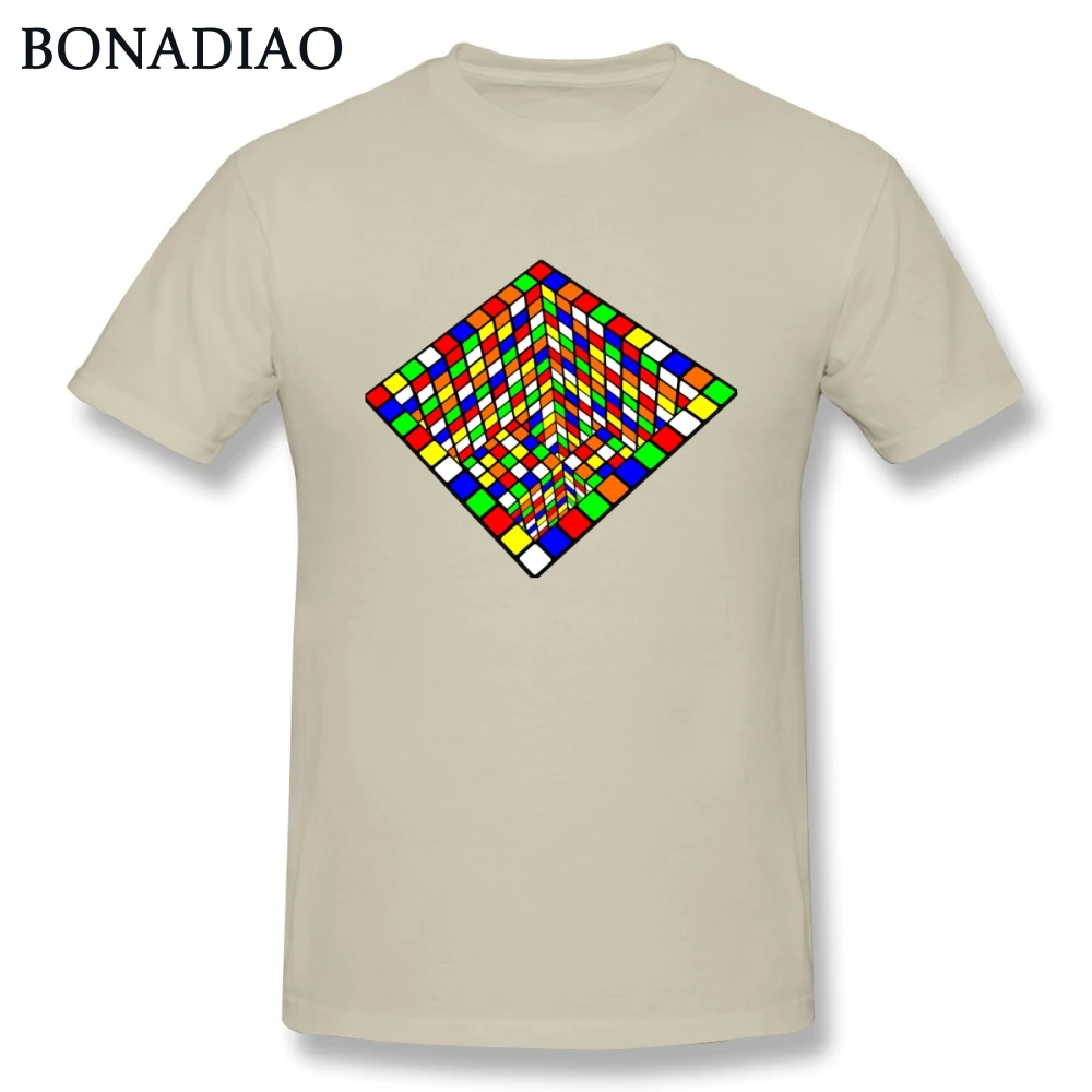 

Geometric Rubik Cube T shirts Men Creative Fashion Magic Cube Tees the Big Bang Theory Short-sleeved