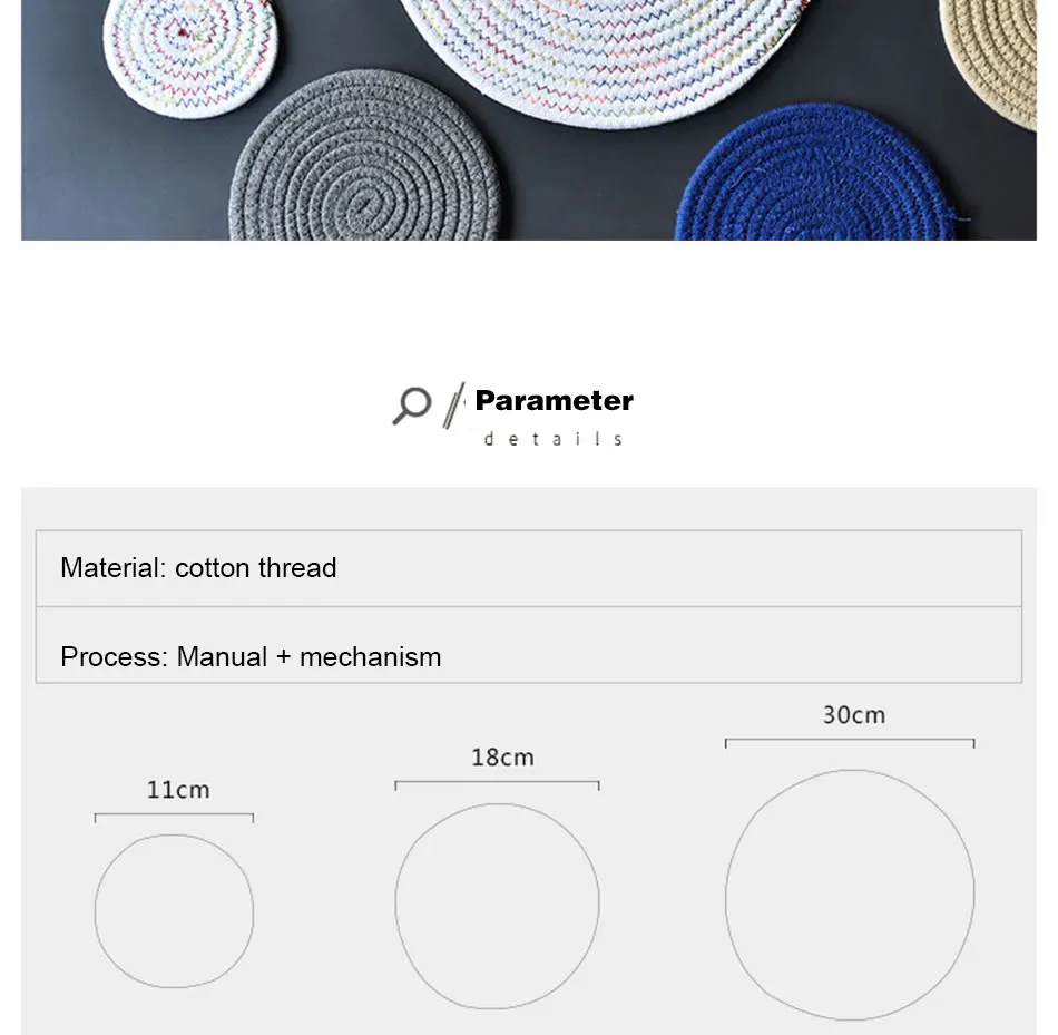  Creative Linen Weaving Mats Drink Coaster Pad Coffee Cup Mat Tea Pad Dining Soft Placemats Home Decoration Accessories 1pcs (9)