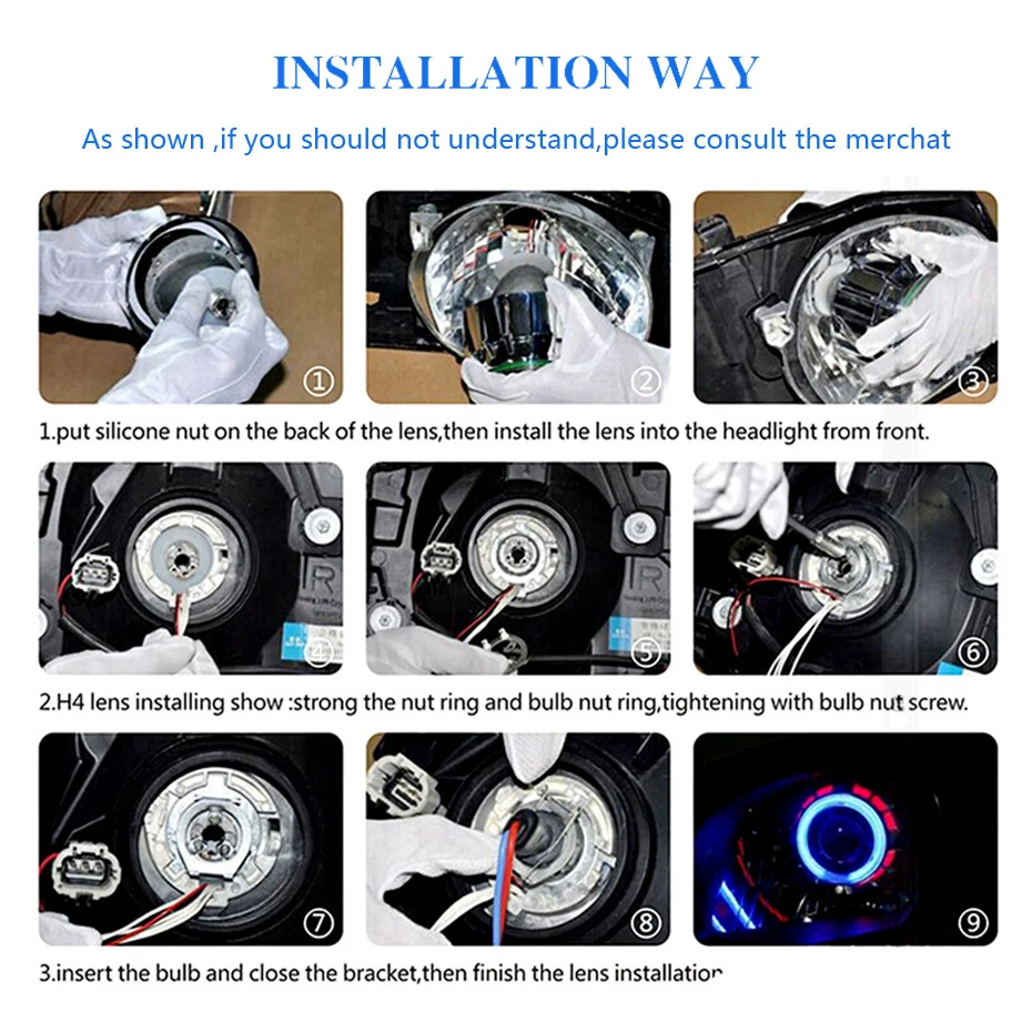 Lente do Projetor Estilo do Carro Ronan Smallest Menor Bi-xenon Hid Mini Farol Retrofit Motocicleta h7 h4 Uso Xenon h1 Lâmpada 1.8 2.0 8 retrofit estilo do carro motocicleta h7 h4 uso xenon h1 lâmpada