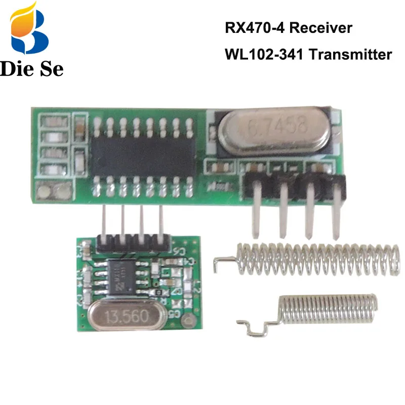 3 sets 433Mhz RF Receiver and Transmitter Module 433Mhz Remote control Switch For Arduino uno module DIY Kits Superheterodyne FEP 