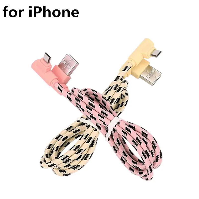 Для iPhone Xs Max XR 90 градусов зарядный кабель для iphone X 5 5S SE провод передачи данных 7 8 plus