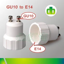 10 шт. белый Retardant PBT gu10 к e14 светодиодные лампы sokcet адаптер конвертер gu10 к e14 адаптер для светодиодные лампы 85-220 V