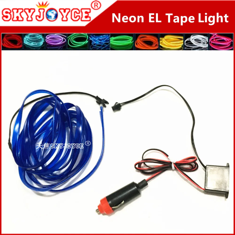 10 Colored Tape EL Tape 1M 5M 12V Neon EL Light Tape Wire Blue
