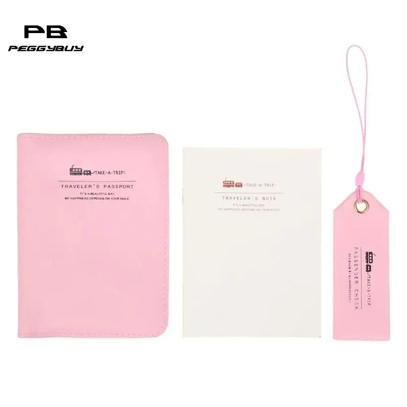 

3pcs/Set Travel Portable Passport Holder+ Tag+Notebook Ticket Cover Credit Card Purse sac a main femme bolsas