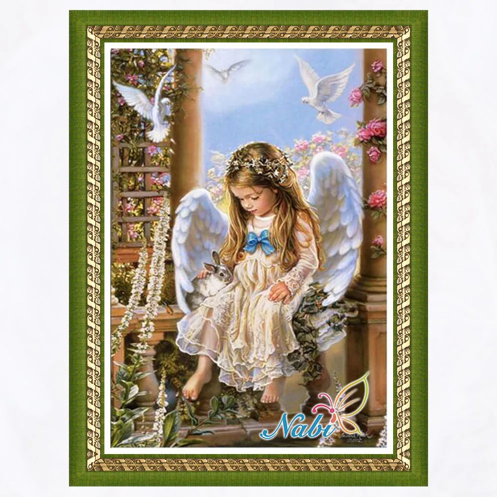

religion angel fairy kits beads rhinestone 898CC - Square diamond mosaic painting Diamond embroidery cross stitch