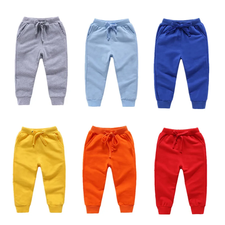 

2018 Spring Children Trousers Kids Casual Solid Pants Hot Autumn Sport Long Pants for Boys Girls 1-8T Child Joggers Sweatpants