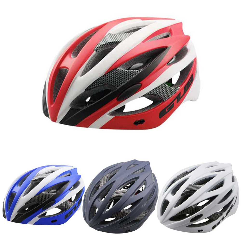 Gub dd große größe ultraleichtfahrradhelm mtb mountain road racing fahrrad fahrradhelm 28 lüftungsöffnungen integral geformten visier eps + pc