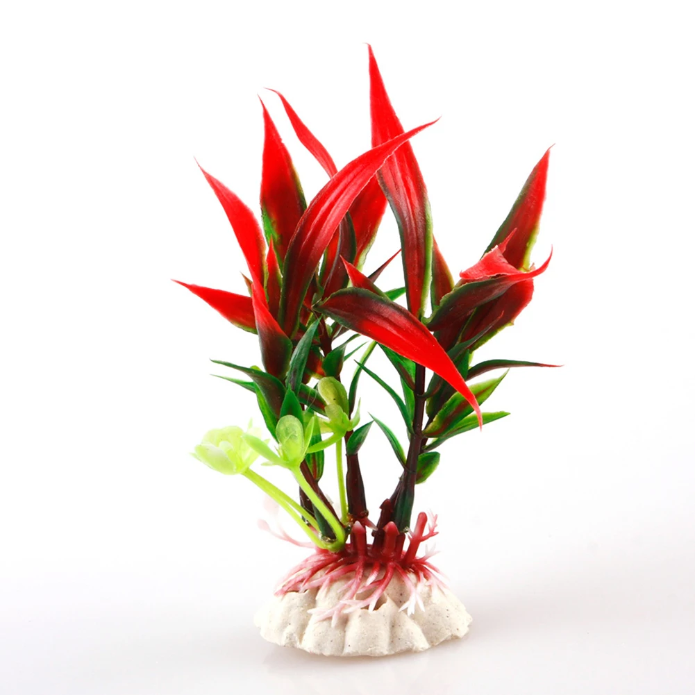 

11*3cm New Stylish Lovely Natural Eco-friendly Plastic Imitated Aquatic Plant Fish Tank Decoration, Simulation Water Plant