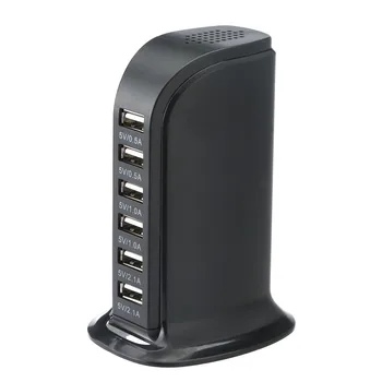 

#H20 UK 6 Port USB HUB UK Plug Quick Charger Desktop USB HUB Charging Station Power Adapter