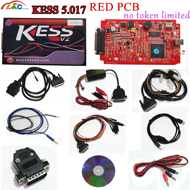 KESS V5.017 V2.23 красный pcb онлайн работать без базовых ограничений протоколы Новый SD Card лучшие программатор системного блока управления и