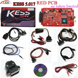 KESS V5.017 V2.23 красный pcb онлайн работать без базовых ограничений протоколы Новый SD Card лучшие программатор системного блока управления и