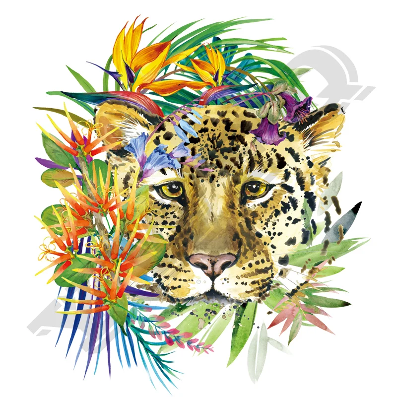 Leopard Iron On Patch Watercolor 2018 New T-Shirt Diy Decoration Easy Print By Household Irons A-Level Washable Applique 1