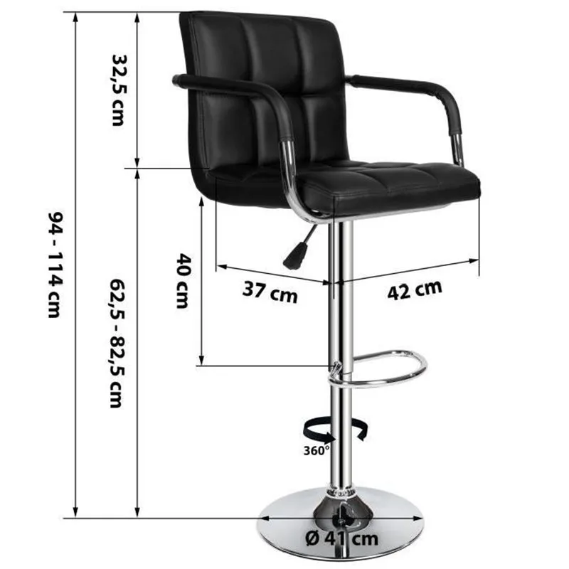 2 шт барный стул барные стулья современные с подставкой для ног барный стул с подлокотниками барные стулья Синтетическая кожа поворотный Регулируемый HWC