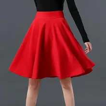 Осень и зима новые женские большие размеры дикие плиссированные юбки с высокой талией стрейч размер юбки женские faldas mujer S-5XL