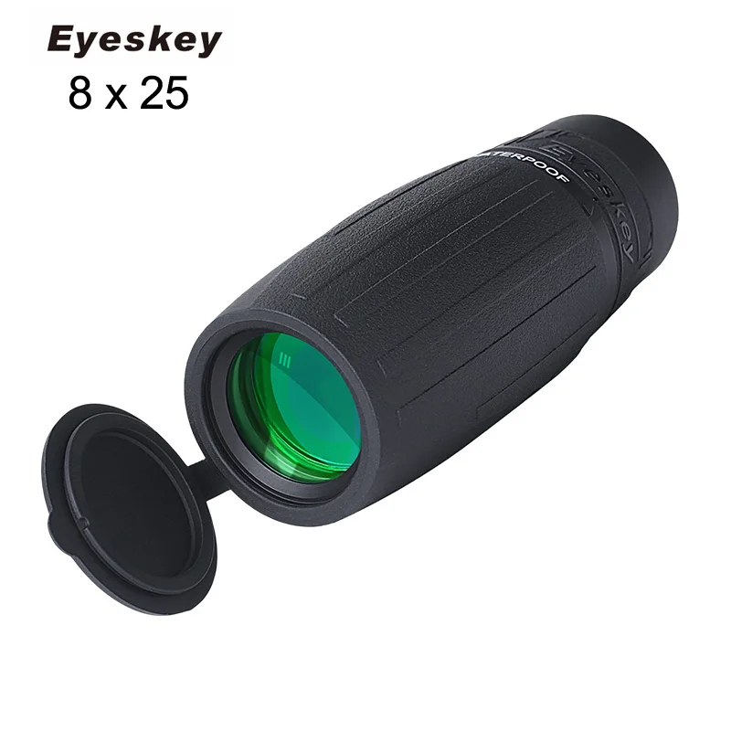 Eyeskey Водонепроницаемый компактный и портативный Монокуляр для каминга охотничий телескоп большой окуляр Монокуляр с призмой BaK4 оптика - Цвет: 8x25