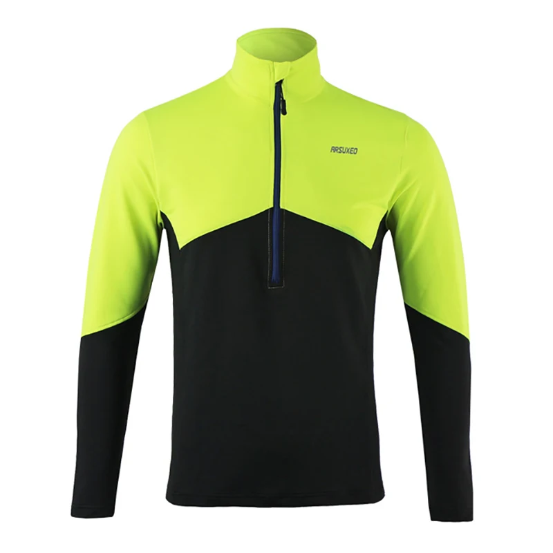 Длинные куртки для бега MTB велосипед велосипедная одежда ветрозащитные майки для велоспорта Верхняя спортивная куртка весна осень - Цвет: Black Green