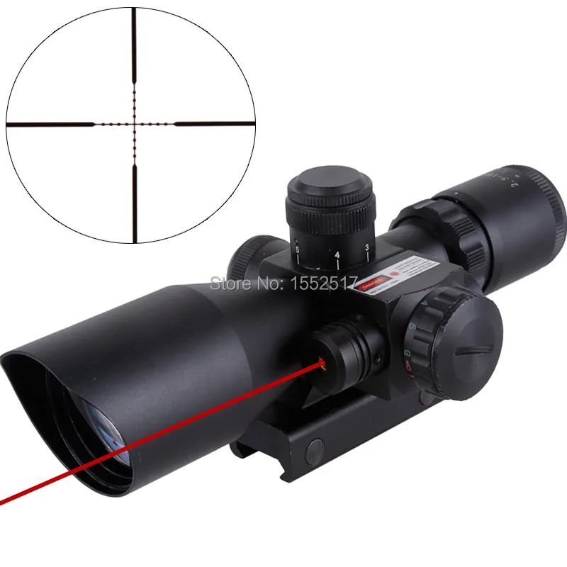 Tactical 2.5-10x40 Riflescope Red Green Dual Illuminated Mil-dot Rifle Scope With Red Laser Sight Hunting Airsoft 20mm Tactical 2.5-10x40 Riflescope Red Green Dual Illuminated Mil-dot Rifle Scope With Red Laser Sight Hunting Airsoft 20mm