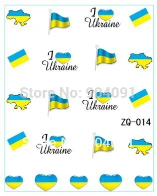 

Flag design  20sheet/LOT Ukraine Flag World Cup WATER DECAL NAIL ART Accessories Football Serie Nail Tattoo,22  Different design