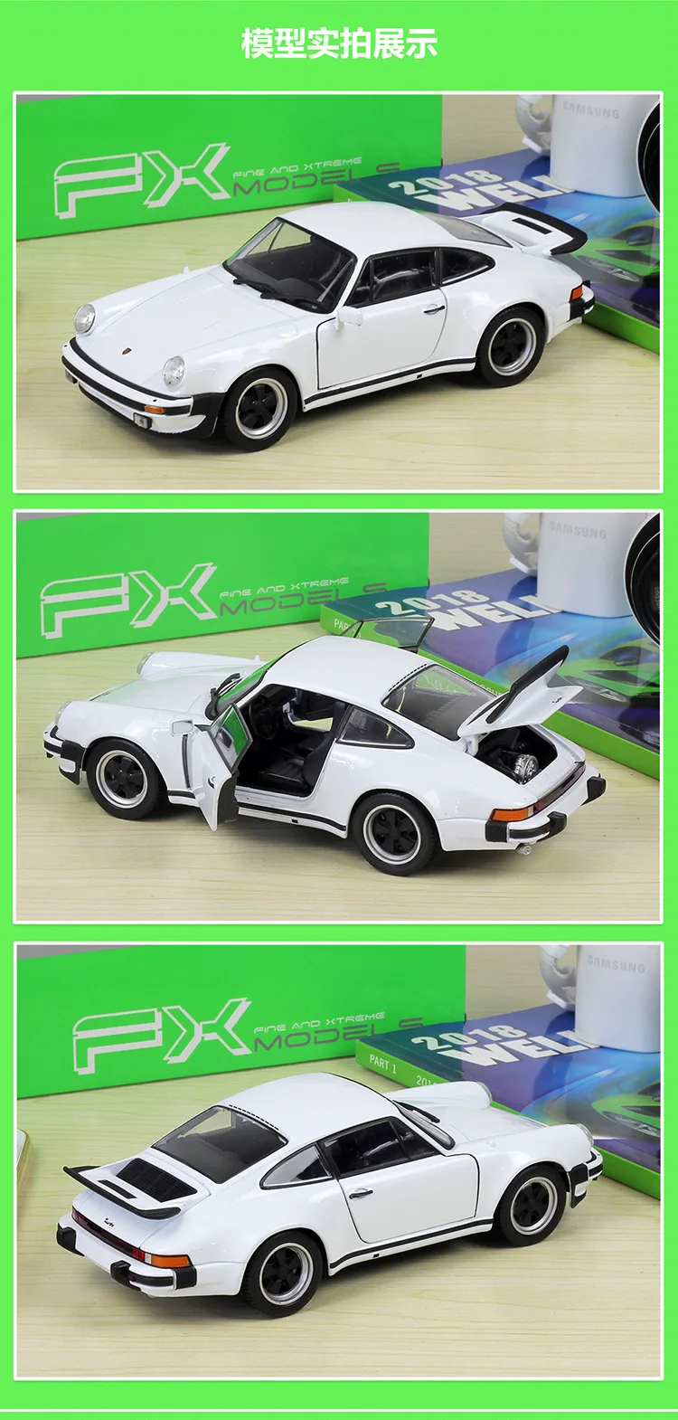 1:24 Welly Porsche 911 Turbo 3,0 1974 литая модель автомобиля