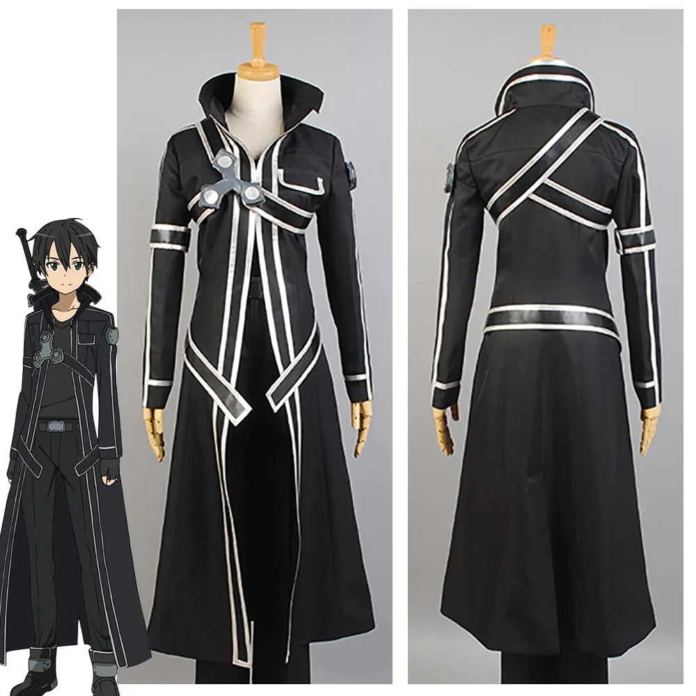 

Kirigaya Kazuto Sword Art Online SAO Kirito Kirigaya Kazuto Robe Cosplay Costumes Long Overcoat Trench Coat