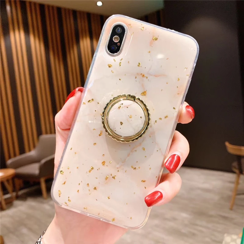 Роскошный Блестящий Мягкий ТПУ чехол для iPhone 12 Mini Pro 6 6s 7 8 Plus X XR XS Max с золотой