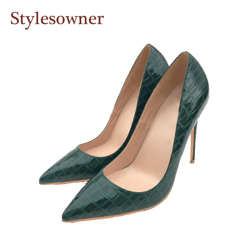 escarpins vert foncé