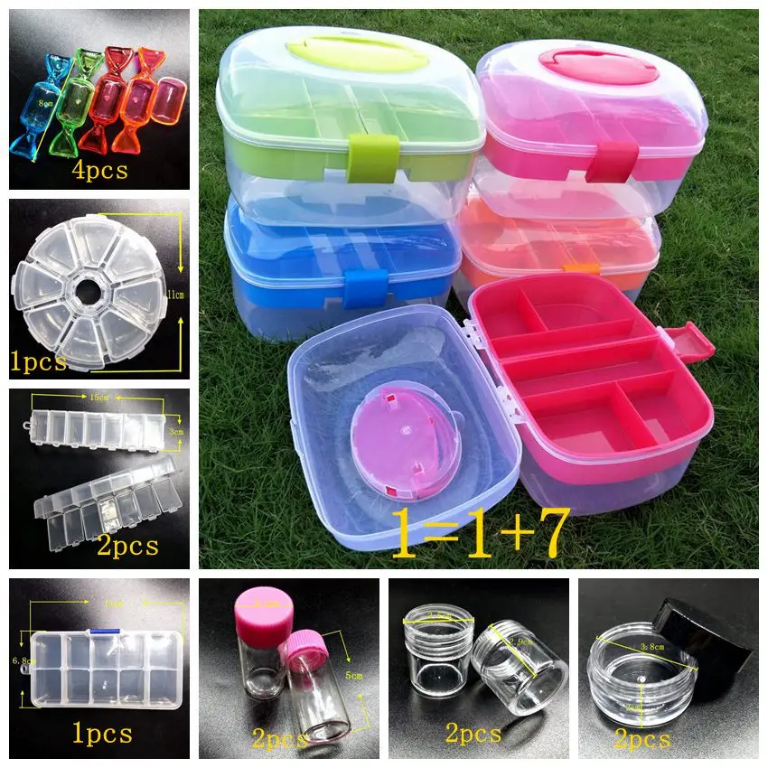 

1PC 4 Colors High Quality Double-layer Plastic Storage Box Organizer For Tools Medicine Cosmetic Snack Convenient Box
