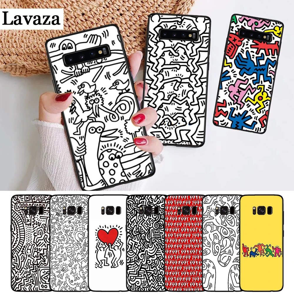 

Lavaza Keith Haring Silicone Case for Samsung S6 Edge S7 S8 Plus S9 S10 S10e Note 8 9 M10 M20 M30