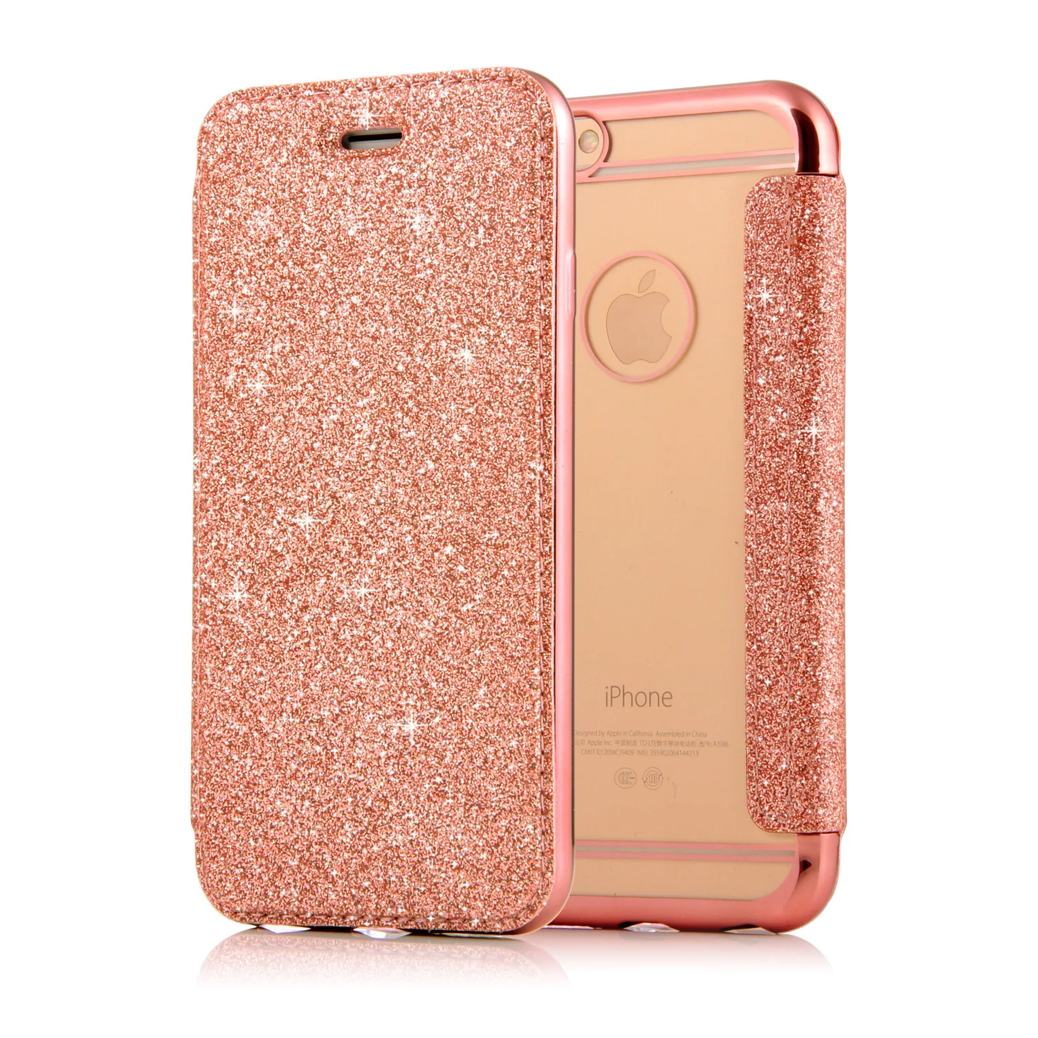 Jewelled Phone Case For Iphone 7 Case Iphone XR XS Max 8 6S Plus Glitter With Card Pocket Leather Back Cover For Iphone X Case