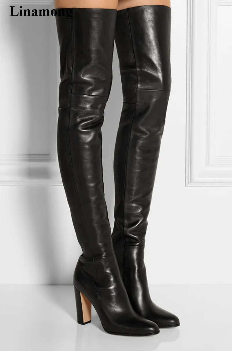 pointed toe knee high boots