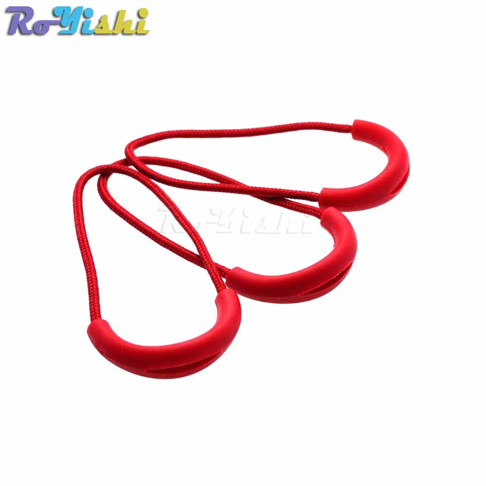 U Shape Cord Zipper Pulls Strap Lariat For Apparel Accessories 10pcs/pack Red