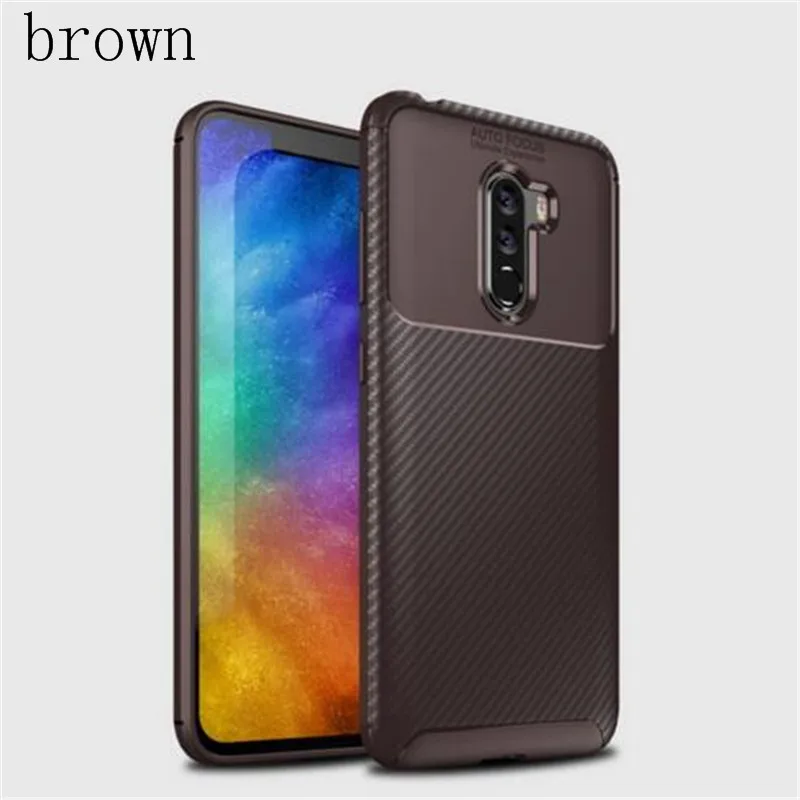 Funda de teléfono de lujo para Xiaomi Pocophone F1 Armor Fundas de silicona suave funda para Xiaomi poco f1 Capa accesorios PocoPhone F1