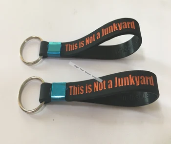 

Keychain Button Holder On Bracelet,Custom Logo Text Debossed Cheap Silicone Keychain with Keyring,100pcs Any color can do