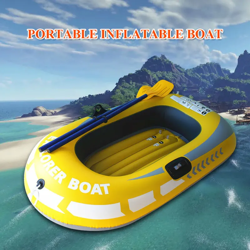 

Rubber Boat Kayaking Individual PVC Drifting Sport Tools Outdoor Canoe Fishing Inflatable Boating Stream Convenient